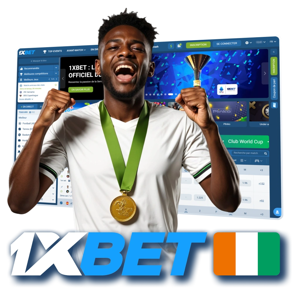 Visitez le site officiel du casino et des paris 1xBet en Côte d'Ivoire.
