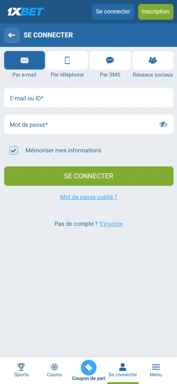 Connectez-vous à votre compte 1xBet pour profiter d’Aviator.
