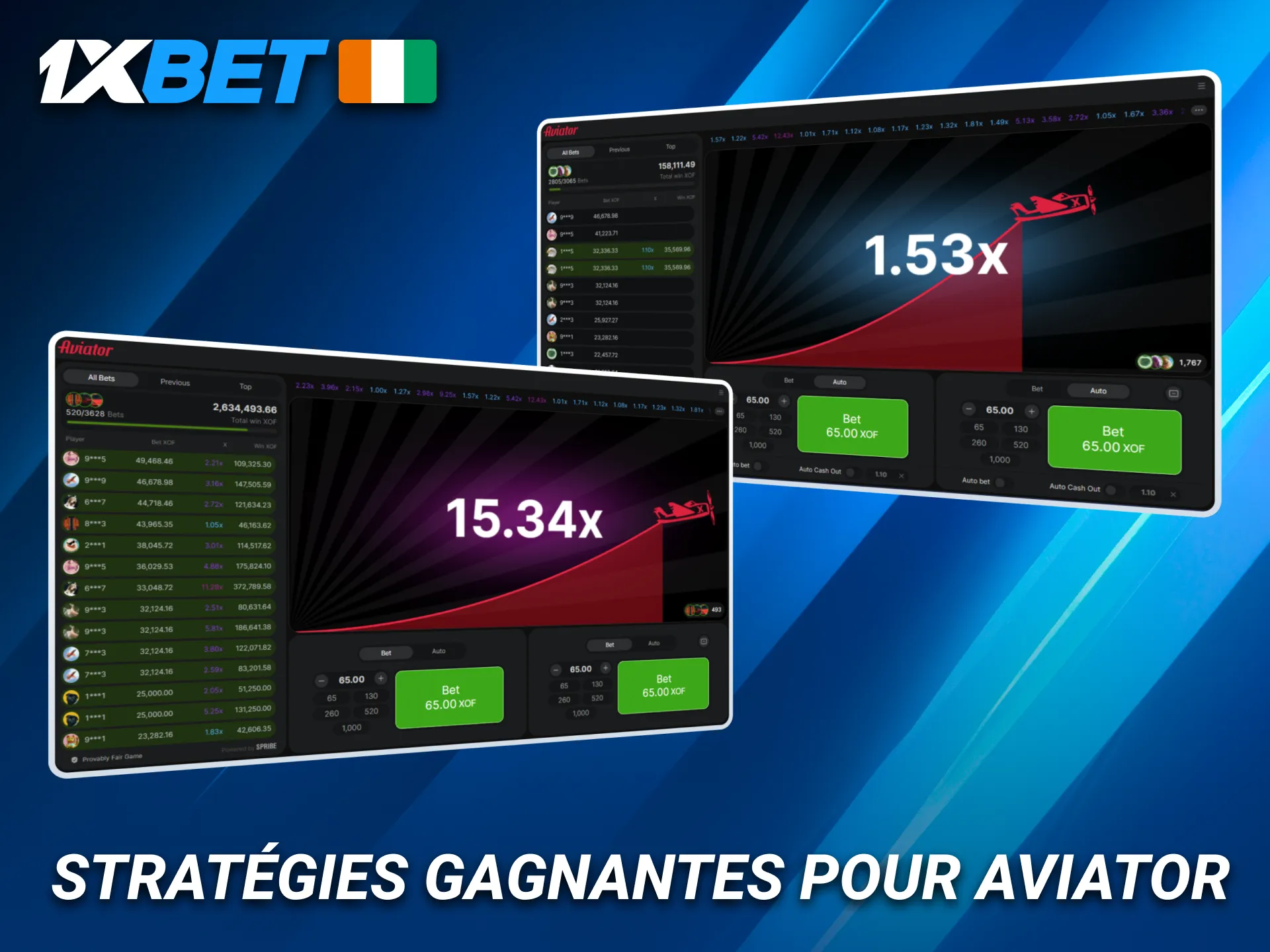 Adoptez des stratégies gagnantes pour Aviator sur 1xBet.