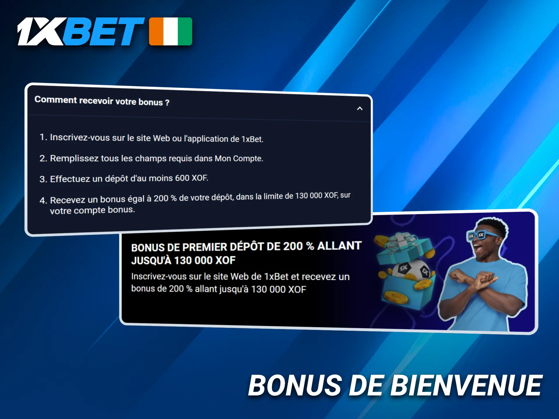 Le bonus de bienvenue 1xBet récompense généreusement chaque nouvel utilisateur.