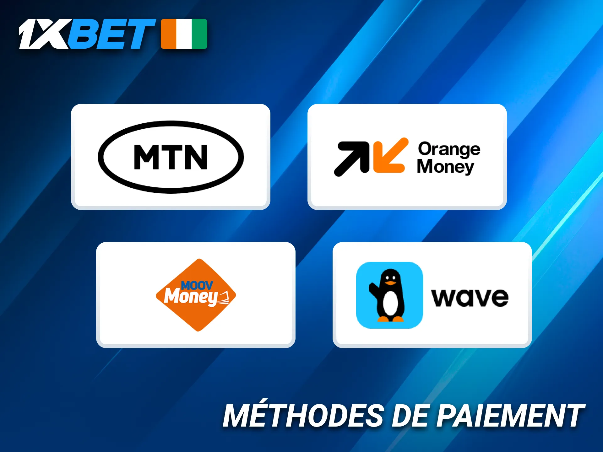 Les méthodes de paiement disponibles sur 1xBet sont variées et fiables.