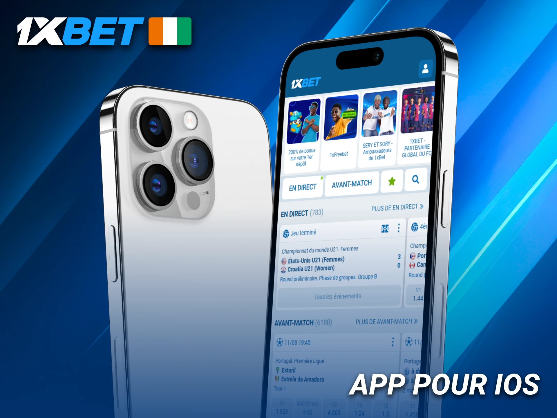 L’app 1xBet pour iOS plaît aux joueurs de Côte d’Ivoire.