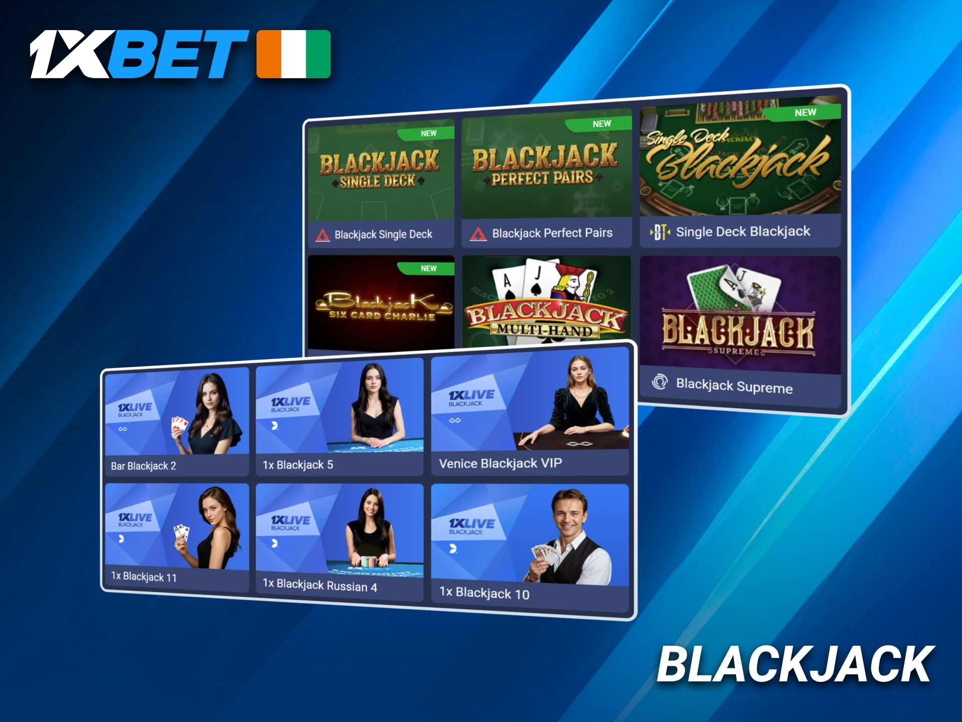Découvrez le blackjack 1xBet en Côte d’Ivoire.