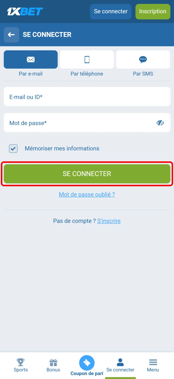 Les joueurs de Côte d’Ivoire accèdent à leur compte 1xBet rapidement.