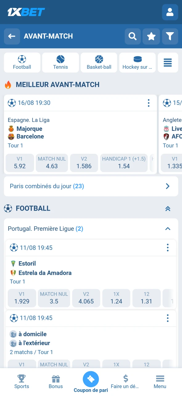 Les joueurs de Côte d’Ivoire accèdent à la section sports de 1xBet.
