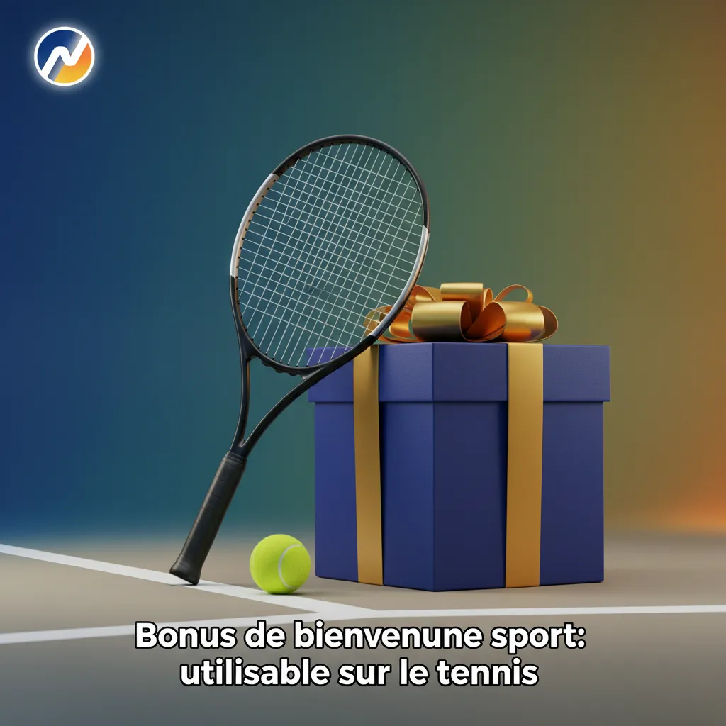 Bannière bonus de bienvenue sport pour paris tennis, pourcentage et plafond FCFA, conditions, mises et option offres à activer