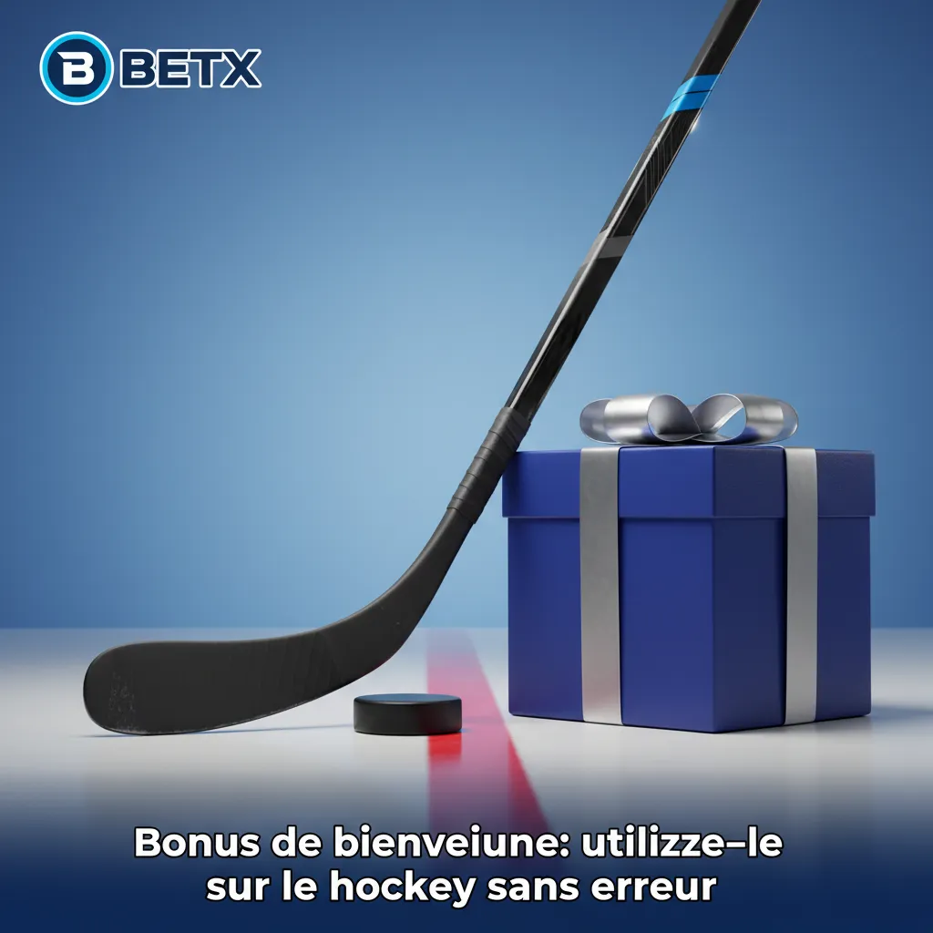 Bannière Promotions: bonus de bienvenue pour paris hockey. Pourcentage 1er dépôt, rollover, cote min, délai.