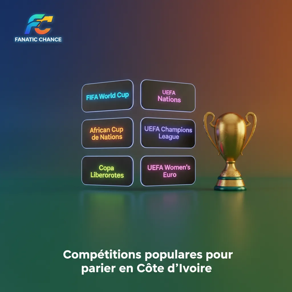 Principales compétitions de football pour parier en Côte d’Ivoire: CAN, FIFA, UEFA, Top 5 Europe, Ligue 1 ivoirienne