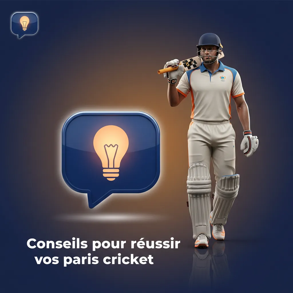 Infographie: conseils pour parier sur le cricket — forme, pitch, météo, marchés, bankroll, stats et cotes live.