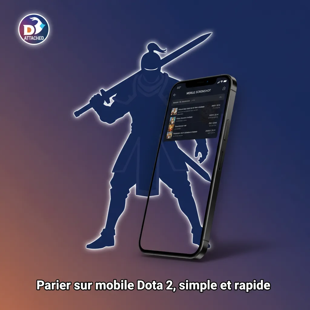 Main tenant un smartphone affichant l’app 1xbet pour parier sur Dota 2, cotes en direct et notifications.