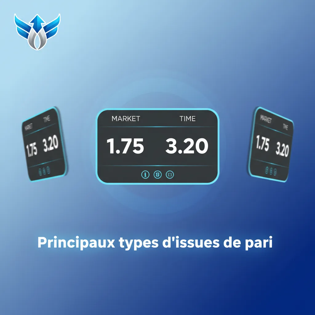 Infographie: types d’issues de pari – 1X2, Double chance, Handicap, Plus/Moins, Les deux équipes marquent.