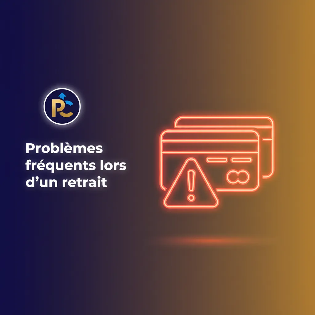 Infographie: problèmes de retrait et solutions: KYC, numéro erroné, limite, bonus, panne, nom.