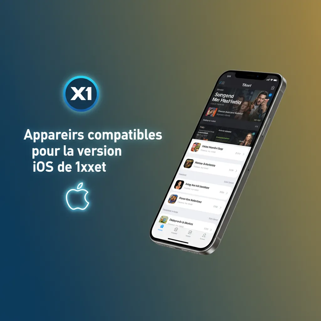 Liste des appareils iOS compatibles 1xbet: iPhone SE 2/3, 8, X, XR, 11–15 (Plus/Pro/Max), iPad; iOS 13+ via Safari.