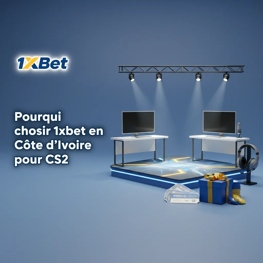 Bannière 1xbet Côte d’Ivoire pour CS2: bonus 200% 130 000 XOF, cash out, paiements locaux, app iOS/Android, support 24/7.