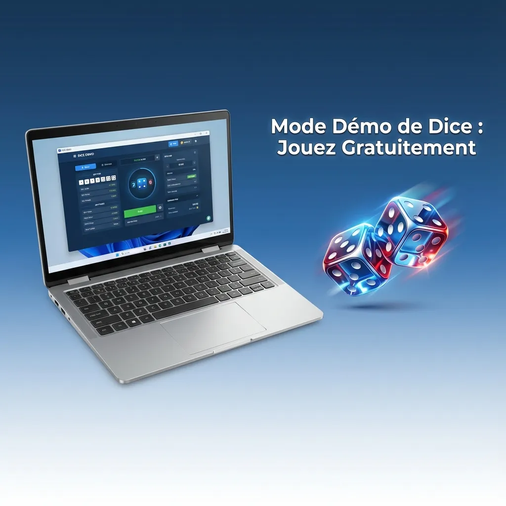 Mode démo du jeu Dice avec crédits virtuels pour tester gratuitement les fonctionnalités sans risque financier