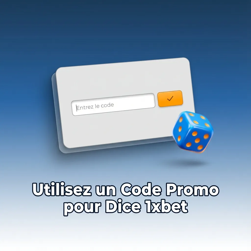 Dice 1xbet promotional code DICEBONUS entry field for unlocking exclusive bonuses in Côte d'Ivoire