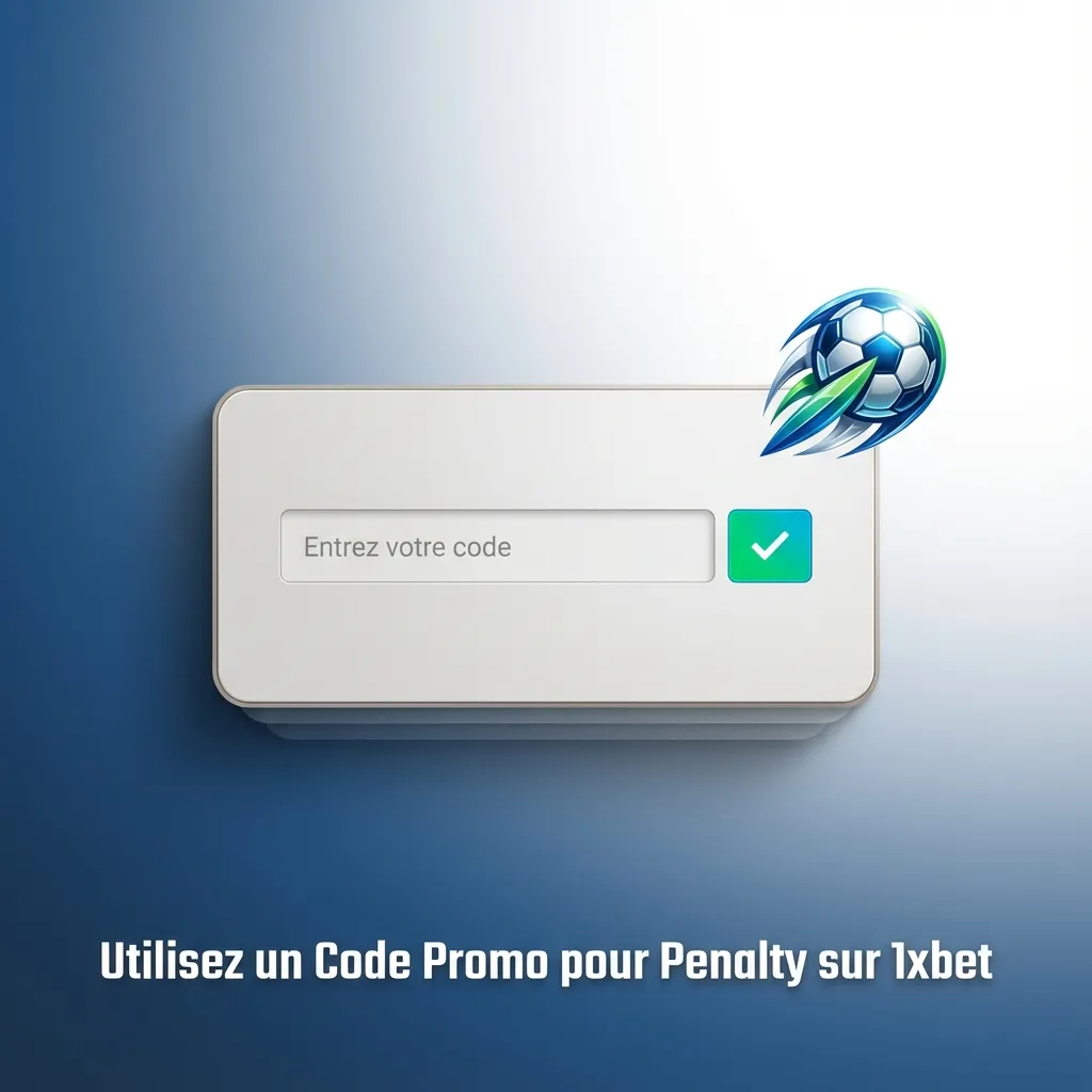 1xbet promotional code PENALTY200 displayed for welcome bonus and free spins offer